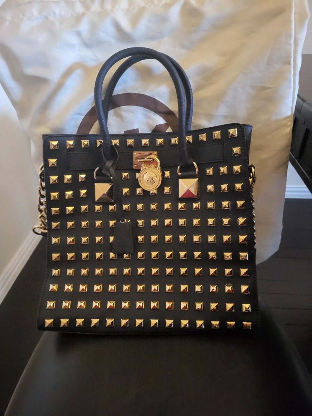 Michael Kors Hamilton Navy Studded Bag